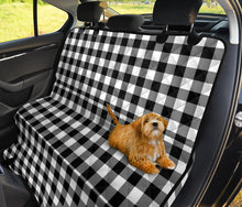 Load image into Gallery viewer, Black and White Buffalo Plaid Back Bench Seat Cover For Pets Dogs
