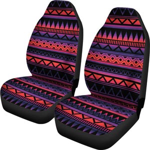 Pink, Purple and Black Bright Colored Tribal, Ethnic Abstract Car Seat Covers
