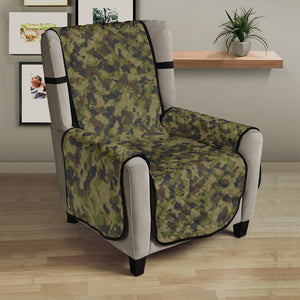 Camo Chair Cover Protector Green, Gray and Brown Camouflage 23" Seat Width