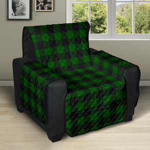 Green Buffalo Plaid 28" Recliner Sofa Protector Couch Cover Farmhouse Decor