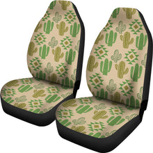 Load image into Gallery viewer, Tan Cactus Car Seat Covers That Match Back Seat Cover
