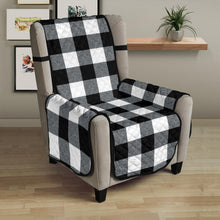 Load image into Gallery viewer, Buffalo Check Black White Marled Pattern Furniture Slipcovers
