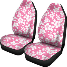 Load image into Gallery viewer, Pink and White Hibiscus Car Seat Covers To Match Back Seat
