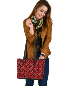 Dark Red Paisley Pattern Tote Bag Bandana Print Purse