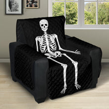 Load image into Gallery viewer, Skeleton Recliner Cover Black and White Slip Cover Protector
