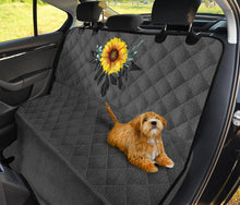 Load image into Gallery viewer, Sunflower Dreamcatcher on Gray Faux Denim Back Seat Cover Protector
