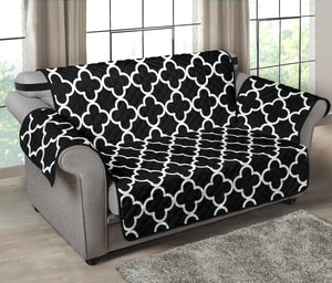 Black and White Quatrefoil Pattern Furniture Slipcover Protectors