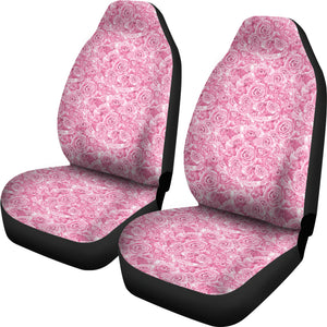 Pink Roses Seat Covers Girly Shabby Chic Rose Pattern