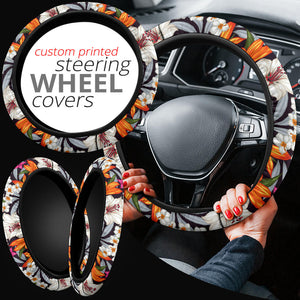Tropical Flower Steering Wheel COver