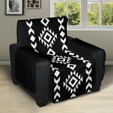 Load image into Gallery viewer, Black White Ethnic Tribal Recliner Chair Slipcover Protector

