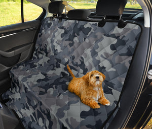 Gray Camouflage Back Seat Cover Camo Pattern Bench Sear Protector For Pets