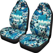Load image into Gallery viewer, Blue Green Tie Dye Pattern Car Seat Covers

