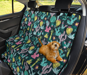 Colorful Cactus Pattern Back Seat Cover For Pets