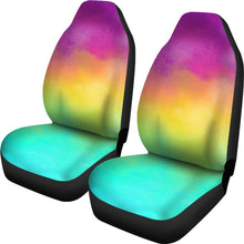 Load image into Gallery viewer, Bright Rainbow Watercolor Car Seat Covers
