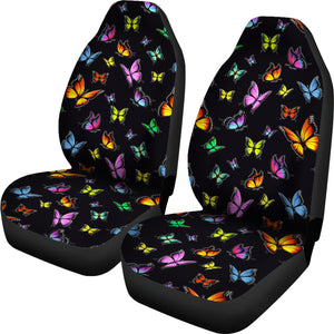 Butterfly Explosion Car Seat Covers Colorful Pattern