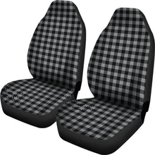 Load image into Gallery viewer, Gray Small Buffalo Plaid Car Seat Covers Set
