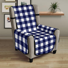 Load image into Gallery viewer, Navy and White Buffalo Plaid Furniture Slipcovers
