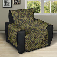 Load image into Gallery viewer, Camo Recliner Cover Protector Green, Brown and Gray Camouflage Slip Cover 28&quot; Seat Width
