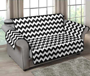 Black and White Chevron Pattern Furniture Slipcover Protectors