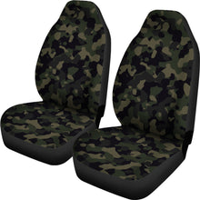 Load image into Gallery viewer, Camo Dark Green Black and Brown Camouflage Car Seat Covers
