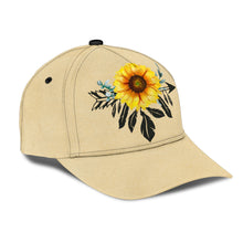 Load image into Gallery viewer, Tan With Boho Sunflower Dreamcatcher On Classic Style Hat Baseball Cap
