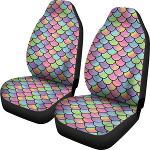 Rainbow Mermaid Scales Car Seat Covers Protectors
