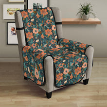 Load image into Gallery viewer, Floral Pattern Orange Peach and Teal Furniture Slipcovers
