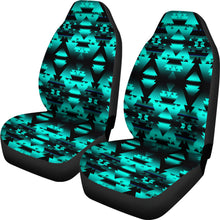 Load image into Gallery viewer, Dark Teal Winter Camp Car Seat Covers
