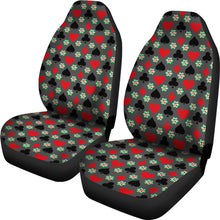 Load image into Gallery viewer, Gambling Casino Pattern Car Seat Covers Gray Red and Black
