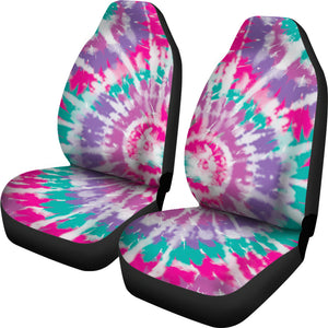 Pink Purple and Teal Tie Dye Car Seat Covers