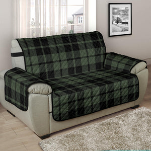 Green and Black Plaid Furniture Slipcovers Large Pattern