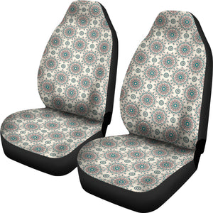 Cream With Mandalas Boho Hippie Pattern Car Seat Covers