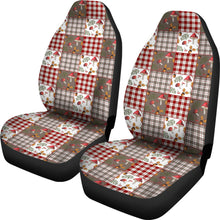 Load image into Gallery viewer, Mushroom and Plaid Pattern Cottage Core Car Seat Covers Set
