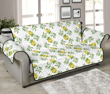 Load image into Gallery viewer, White With Lemon Pattern Furniture Slipcover Protectors
