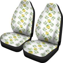 Load image into Gallery viewer, White With Lemon Pattern Car Seat Covers Set of 2
