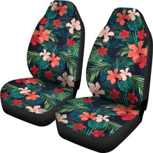 Load image into Gallery viewer, Red and Coral Tropical Flower Car Seat Covers Set of 2 Universal Fit
