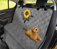 Load image into Gallery viewer, Sunflower Boho Dreamcatcher Light Gray Faux Denim Back Seat Cover Protector For Pets
