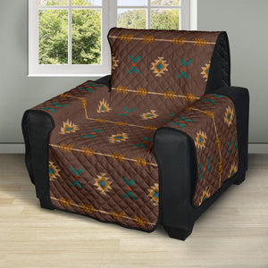 Dark Brown Southwestern Tribal Pattern Furniture Slipcovers