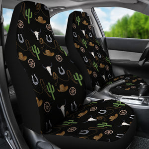 Western Pattern Cowboy Style Car Seat Covers Set