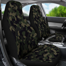 Load image into Gallery viewer, Camo Dark Green Black and Brown Camouflage Car Seat Covers

