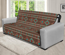 Load image into Gallery viewer, Brown, Tribal, Ethnic Furniture Slipcover
