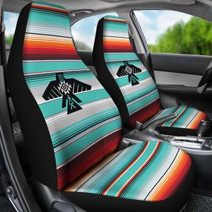 Turquoise Serape With Thunderbird Car Seat Covers