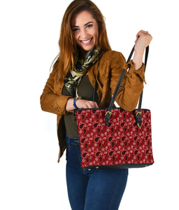 Dark Red Paisley Pattern Tote Bag Bandana Print Purse