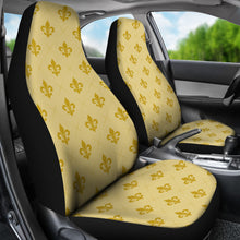 Load image into Gallery viewer, Gold Fleur De Lis Car Seat Covers Seat Protectors
