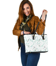 Load image into Gallery viewer, White With Retro Wildflower Pattern Tote Bag
