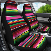 Load image into Gallery viewer, Serape Rainbow Colors Pink, Green, Car Seat Covers
