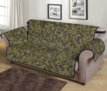 Load image into Gallery viewer, Camo Couch Protector green, Brown and Gray Camouflage Slip Cover 70&quot; Seat Width
