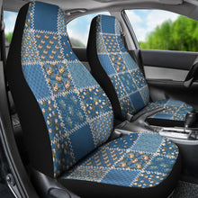 Load image into Gallery viewer, Blue Shabby Chic Patchwork Style Car Seat Covers
