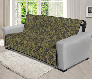 Camo Futon Protector Couch Cover Green, Brown, Gray Camouflage 70" Seat Width
