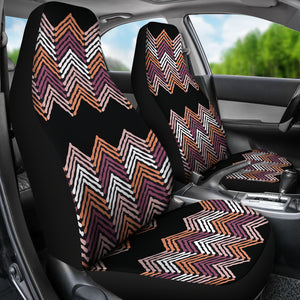 Black, Purple, Pink, Orange and White Ethnic Pattern Car Seat Covers